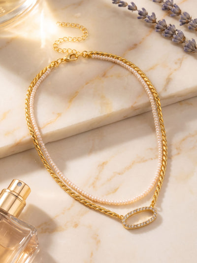 Percy Tennis Necklace - 4NGK3BGCRY
