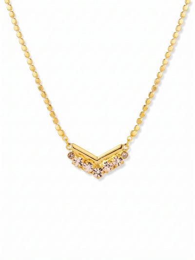 Mika Pendant Necklace - 4NGK5BGCRY - <p>The tactile weight of a bright gold-tone ball chain anchors a delicate arrangement of faceted clear crystals at your collarbone. Seven distinct stones in varying round cuts catch the light with every subtle movement, adding a quiet gleam to a simple sweater or an open neckline. A built-in extension chain lets you adjust the drop, making it an easy piece to layer with your daily staples or wear alone as an understated focal point.</p><ul>
<li>Cluster of varied round crystals creates a delicate focal point</li>
<li>Tactile ball chain offers an understated contrast to the faceted stones</li>
<li>Lobster claw clasp</li>
<li>4-inch adjustable extension chain</li>
<li>Protective e-coat finish for lasting wear</li>
<li>Includes signature organza pouch for gifting and travel</li>
</ul>