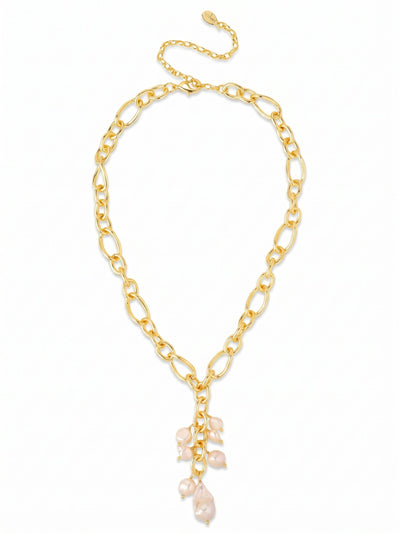 Eliza Lariat Pendant Necklace - 4NGK9BGMDP - <p>Irregular baroque shapes mingle with smooth round pearls and subtle crystal accents along a bright gold-tone rolo chain. The varied silhouettes trade the rigid formality of a traditional pearl strand for a fluid, tactile quality that moves naturally with you. Designed to rest gracefully near the collarbone, the necklace includes a four-inch extension chain so you can easily adapt the drape to suit whatever neckline you choose to wear.</p><ul>
<li>Interplay of smooth round and organically shaped baroque pearls</li>
<li>Substantial rolo chain creates a modern foundation for classic materials</li>
<li>Lobster claw clasp</li>
<li>Protective e-coat finish for lasting wear</li>
<li>Includes signature organza pouch for gifting and travel</li>
</ul>