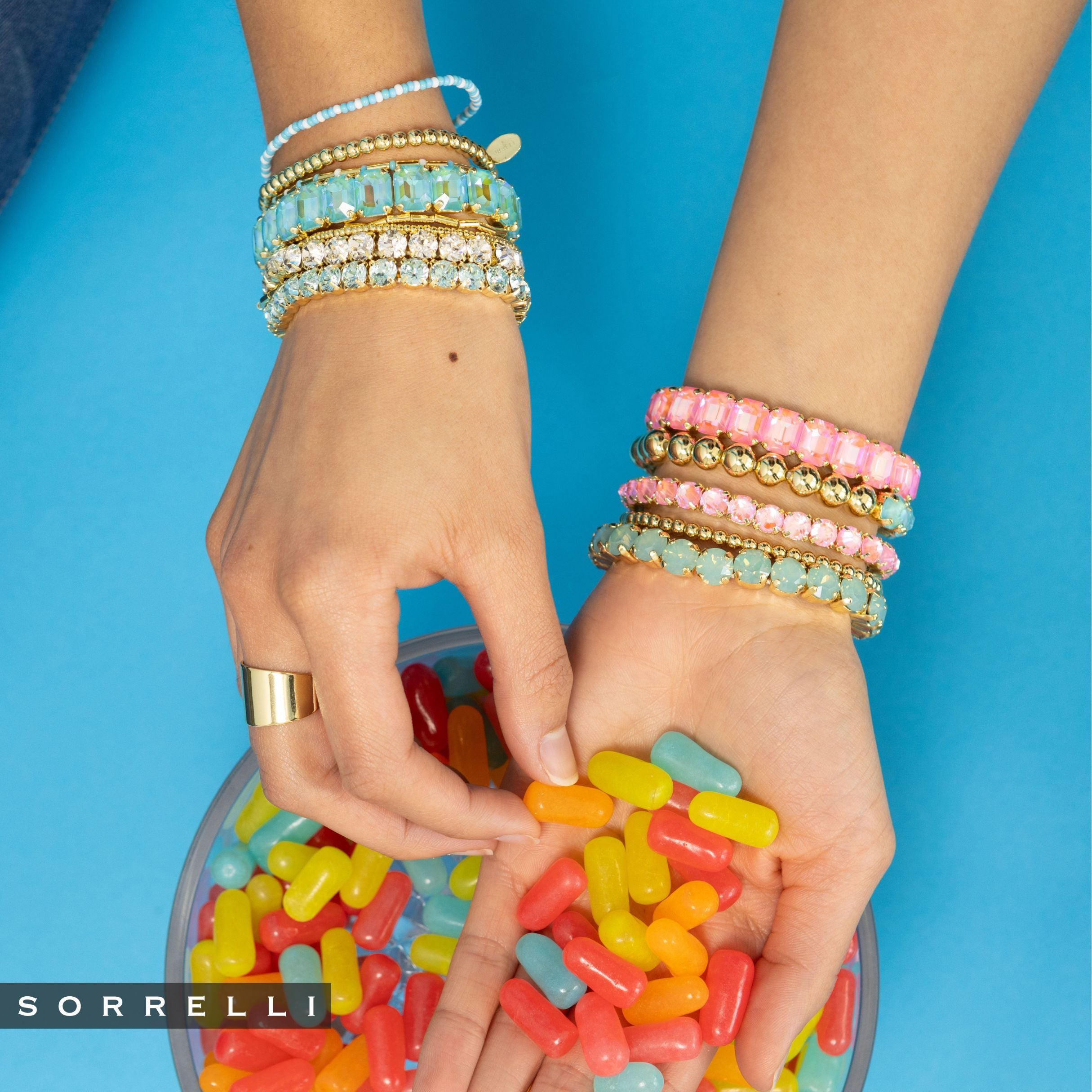 7 inch Octavia Stretch Bracelet - BFM30BGLRD