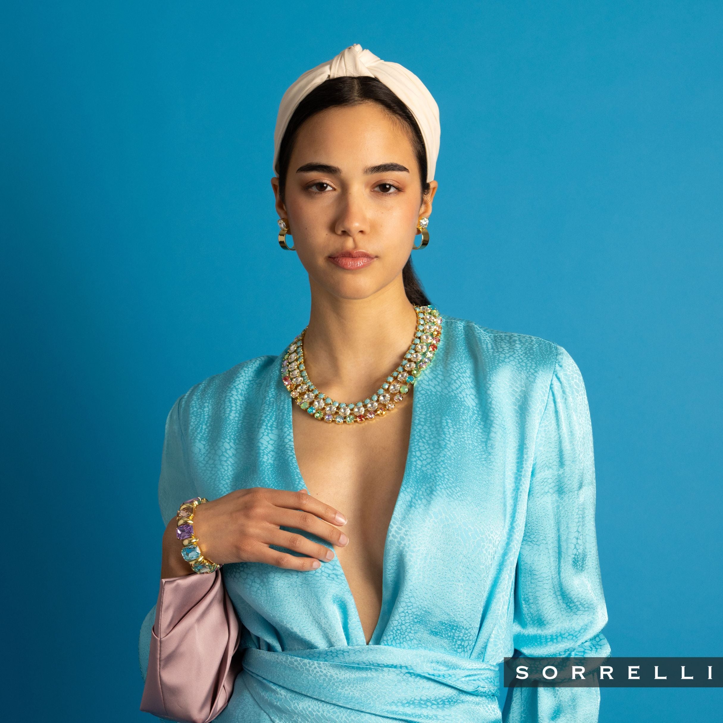 Dani Studded Hoop Earrings - EFP25BGCRY