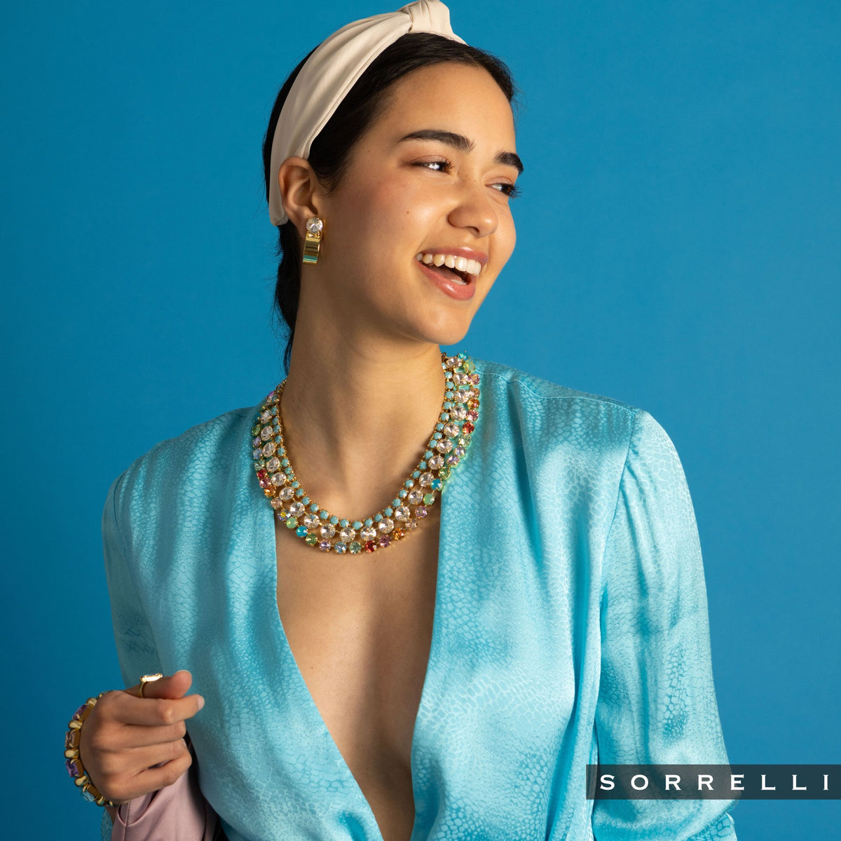 Dani Studded Hoop Earrings - EFP25BGCRY