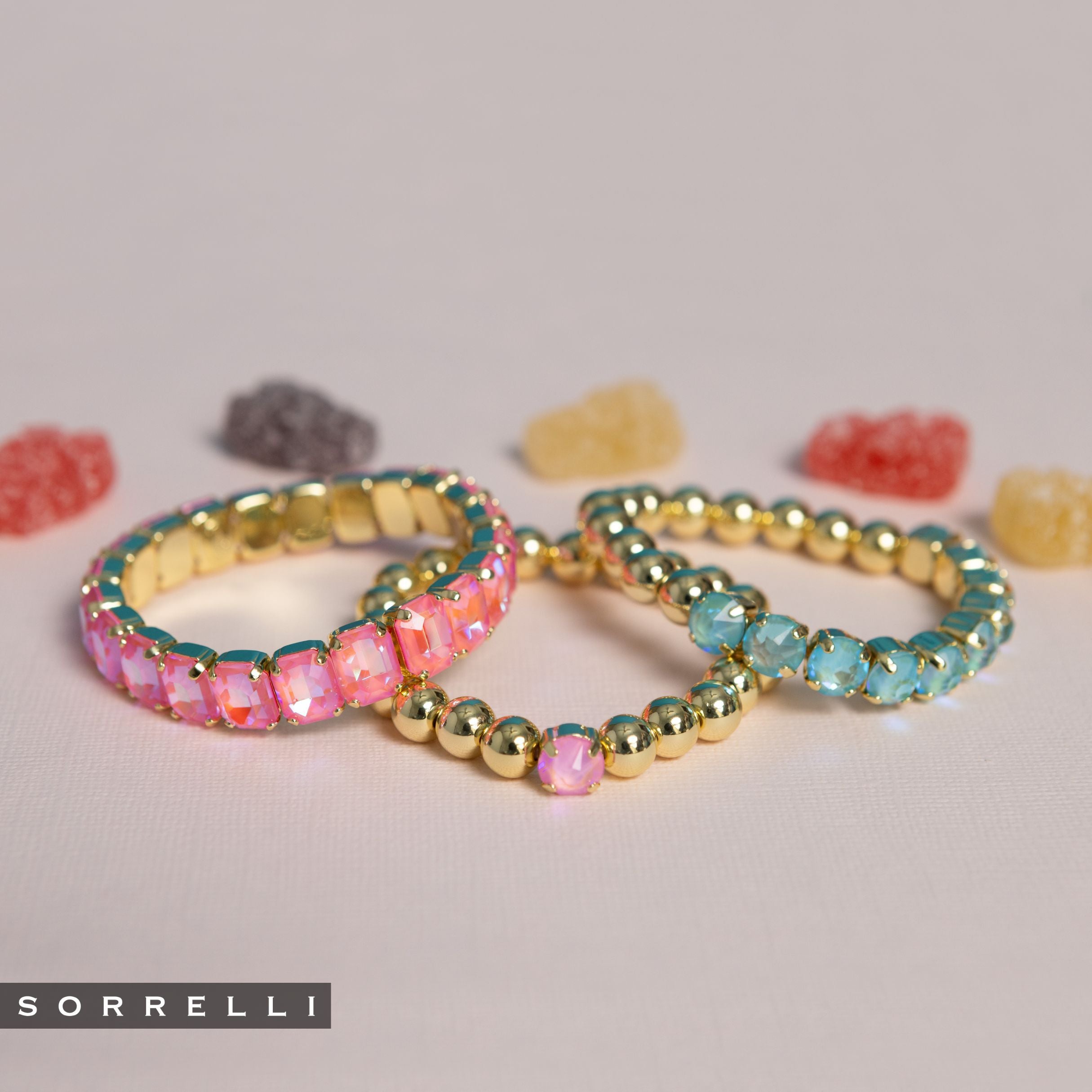 Single Crystal Stretch Bracelet - 4BFJ21BGLRD