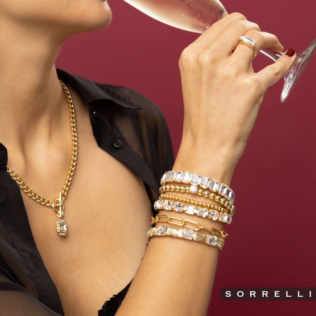 Mini Single Crystal Stretch Bracelet - BFN33BGCRY