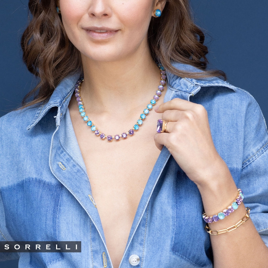 Chunky Paperclip Tennis Bracelet - BFM18BGMTL