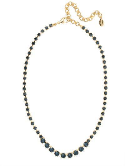 Audriana Tennis Necklace - 8NA8BGMON - <p>The Audriana Tennis Necklace is all about glamour. Shine across any room with the strand entirely encrusted in sparkling crystals, while larger pieces of varying opacities stand front and center. From Sorrelli's Montana collection in our Bright Gold-tone finish.</p>