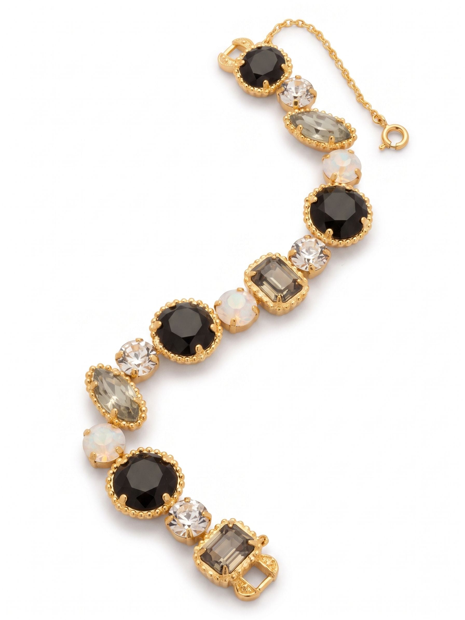 Cushion-Cut Tennis Bracelet - BBX100BGSNI - <p>The Cushion-Cut Tennis Bracelet lines up cushion, round, and marquise cut crystals in delicate bezels, creating a strand that’s equal parts everyday sparkle and forever keepsake. From Sorrelli's Starry Night collection in our Bright Gold-tone finish.</p>