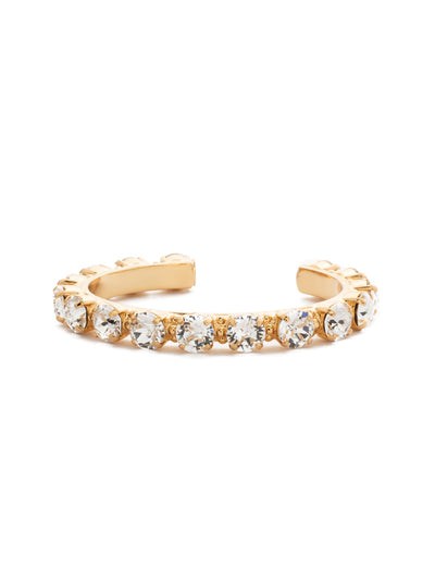 Riveting Romance Cuff Bracelet - BCL23BGCRY - <p>Truly antique-inspired, this piece can be mixed and matched in so many ways. Wear it with a vintage inspired outfit, or add a twist to a modern trend. This piece will match with everything! From Sorrelli's Crystal collection in our Bright Gold-tone finish.</p>