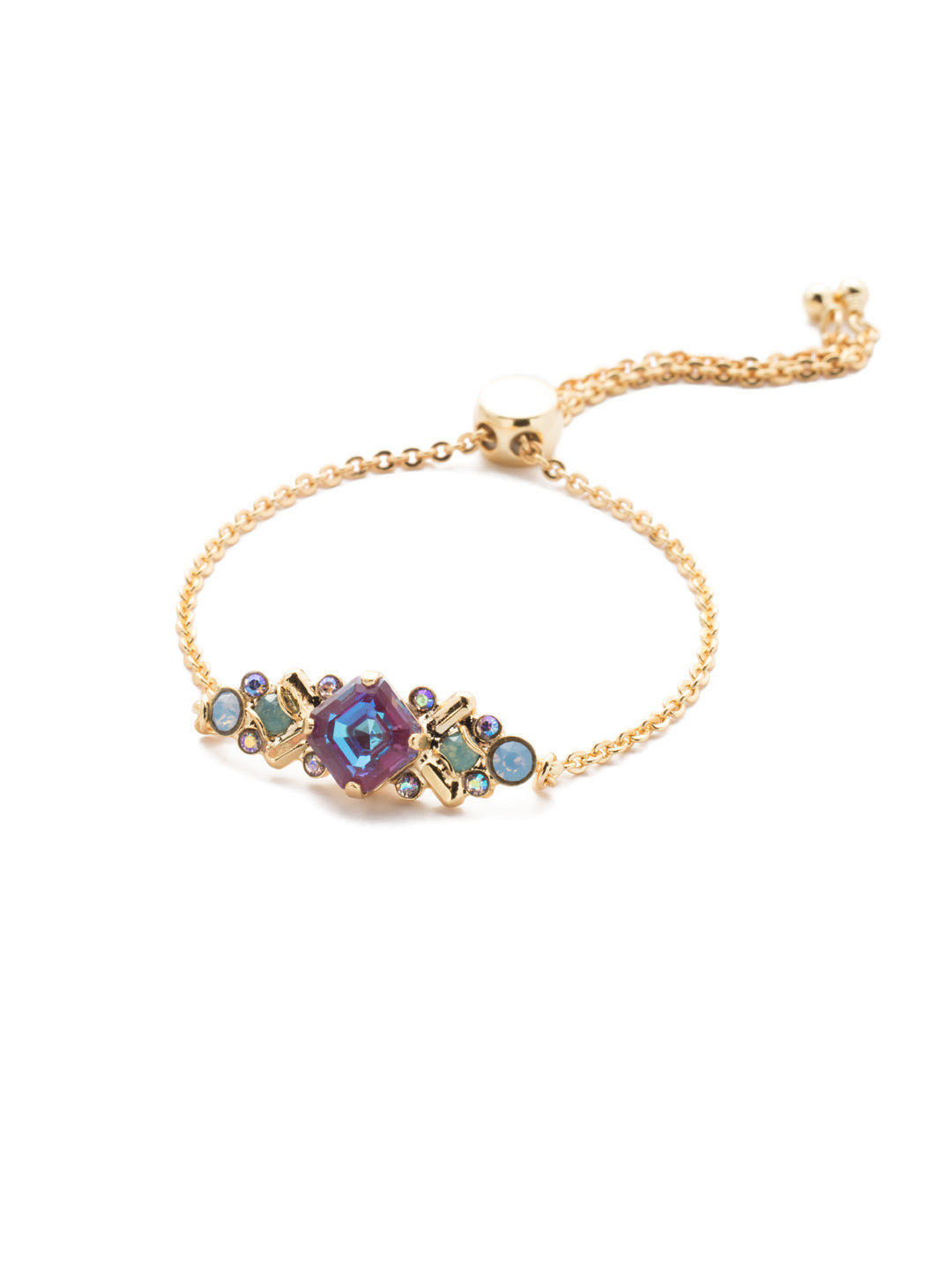 Rosina Slider Bracelet - BEA30BGGLN - <p>Perfect for any occasion, our Rosina classic bracelet features a variety of different sized circular crystals nestled in a detailed center piece, with an adjustable chain completing this unique piece.</p>