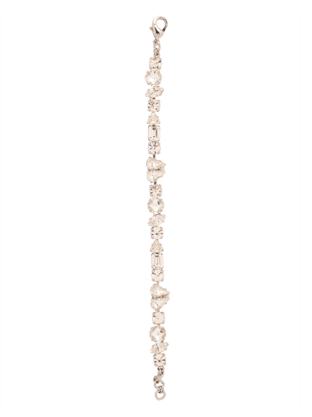 BER8 Tennis Bracelet - BER8PDCRY - <p>Fasten on this Tennis Bracelet for a look that's long on sparkling crystal love. Marquis, round and baguette shapes join pear stones that come together to form hearts. From Sorrelli's Crystal collection in our Palladium finish.</p>