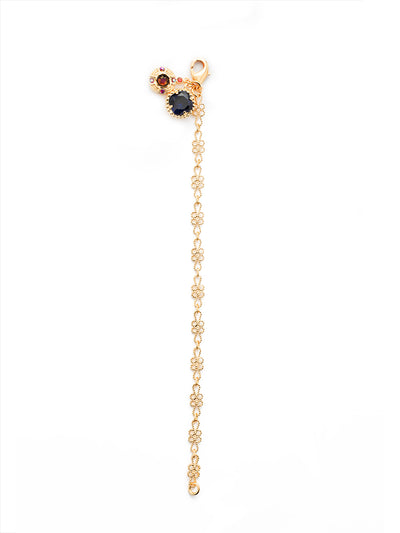 Chantal Charm Bracelet - BEU99BGLAP - <p>Delicate eyelet bracelet, embellished with two charms; one a solitaire cut crystal the other a pendant. From Sorrelli's Lapis collection in our Bright Gold-tone finish.</p>