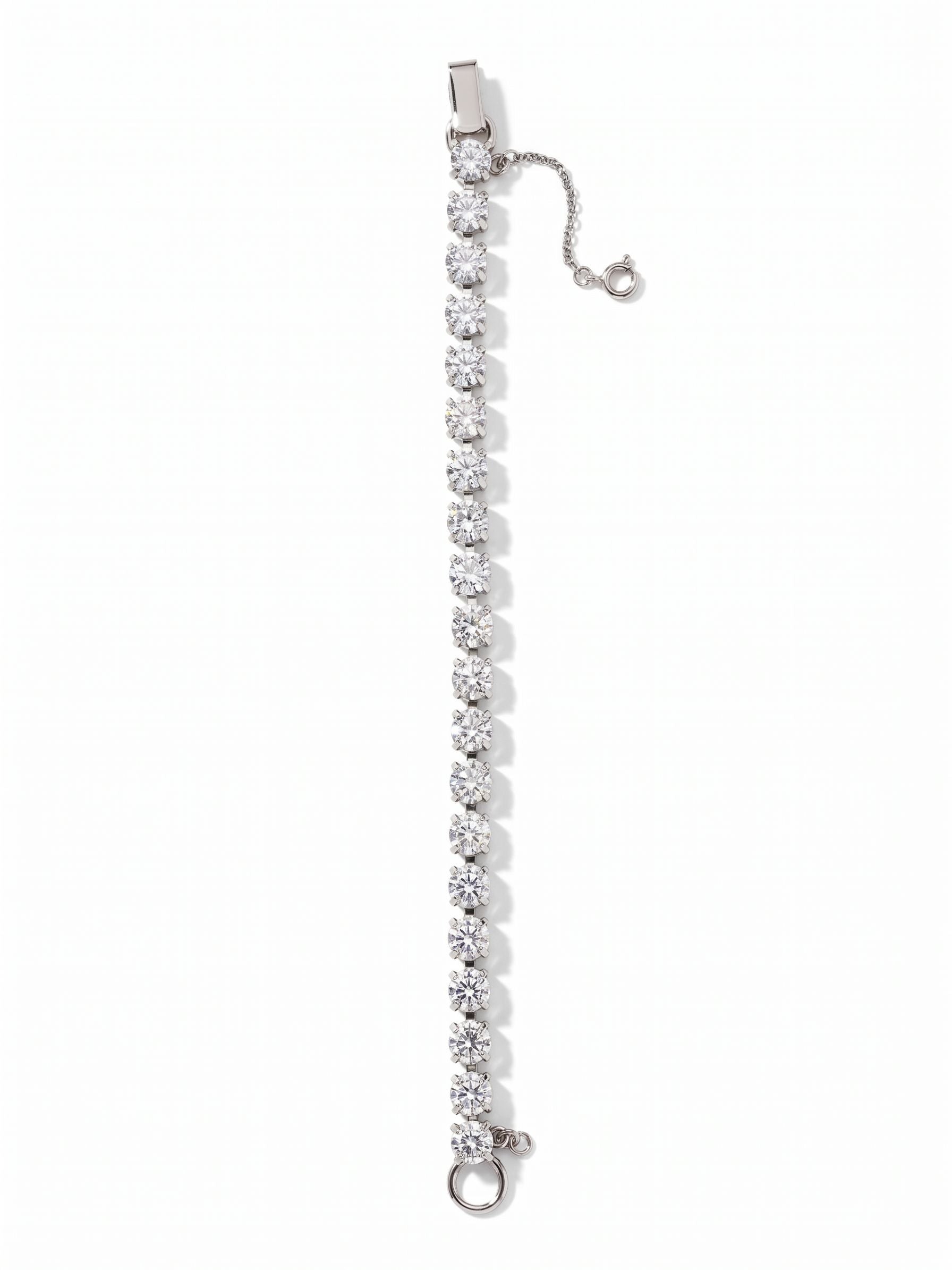 Elsie Tennis Bracelet - BEZ30PDCRY - <p>The Elsie Tennis Bracelet is a classic style that can be worn everywhere. A line of round cut crystals wraps around the full length of the bracelet and secures with a fold-over clasp. From Sorrelli's Crystal collection in our Palladium finish.</p>