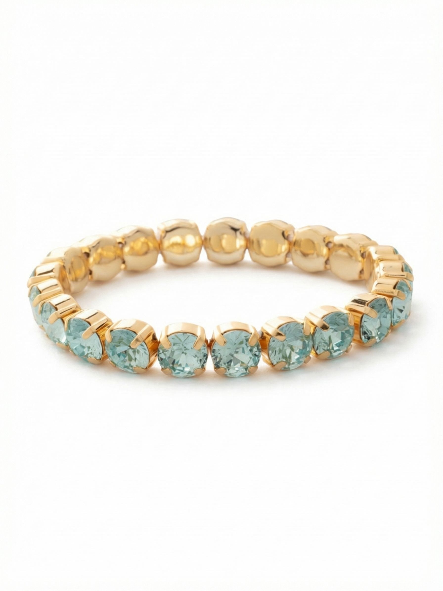 7 inch Sienna Stretch Bracelet - BFD50BGAQU - <p>A modern take on a classic style, the Sienna Stretch Bracelet features a line of crystals on a sturdy jewelers' filament, stretching to fit most wrists comfortably, without the hassle of a clasp! (7 inches in diameter, fits average wrist sizes)</p>