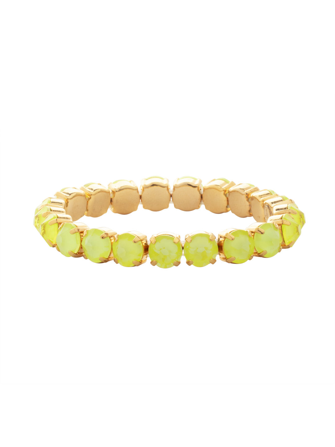 7 inch Sienna Stretch Bracelet - BFD50BGELY - <p>A modern take on a classic style, the Sienna Stretch Bracelet features a line of crystals on a sturdy jewelers' filament, stretching to fit most wrists comfortably, without the hassle of a clasp! (7 inches in diameter, fits average wrist sizes) From Sorrelli's Electric Yellow collection in our Bright Gold-tone finish.</p>