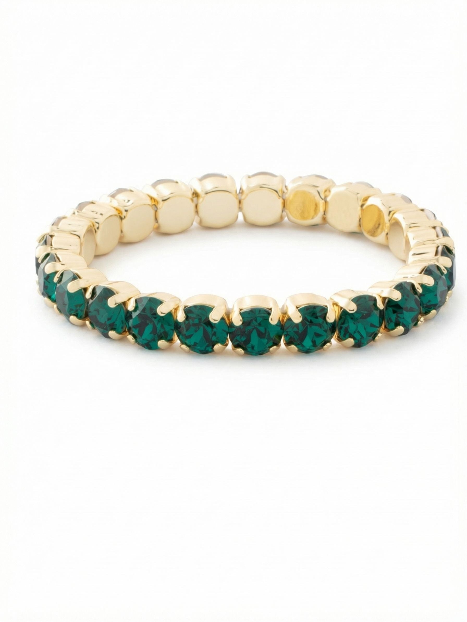 7 inch Sienna Stretch Bracelet - BFD50BGEME - <p>A modern take on a classic style, the Sienna Stretch Bracelet features a line of crystals on a sturdy jewelers' filament, stretching to fit most wrists comfortably, without the hassle of a clasp! (7 inches in diameter, fits average wrist sizes)</p>