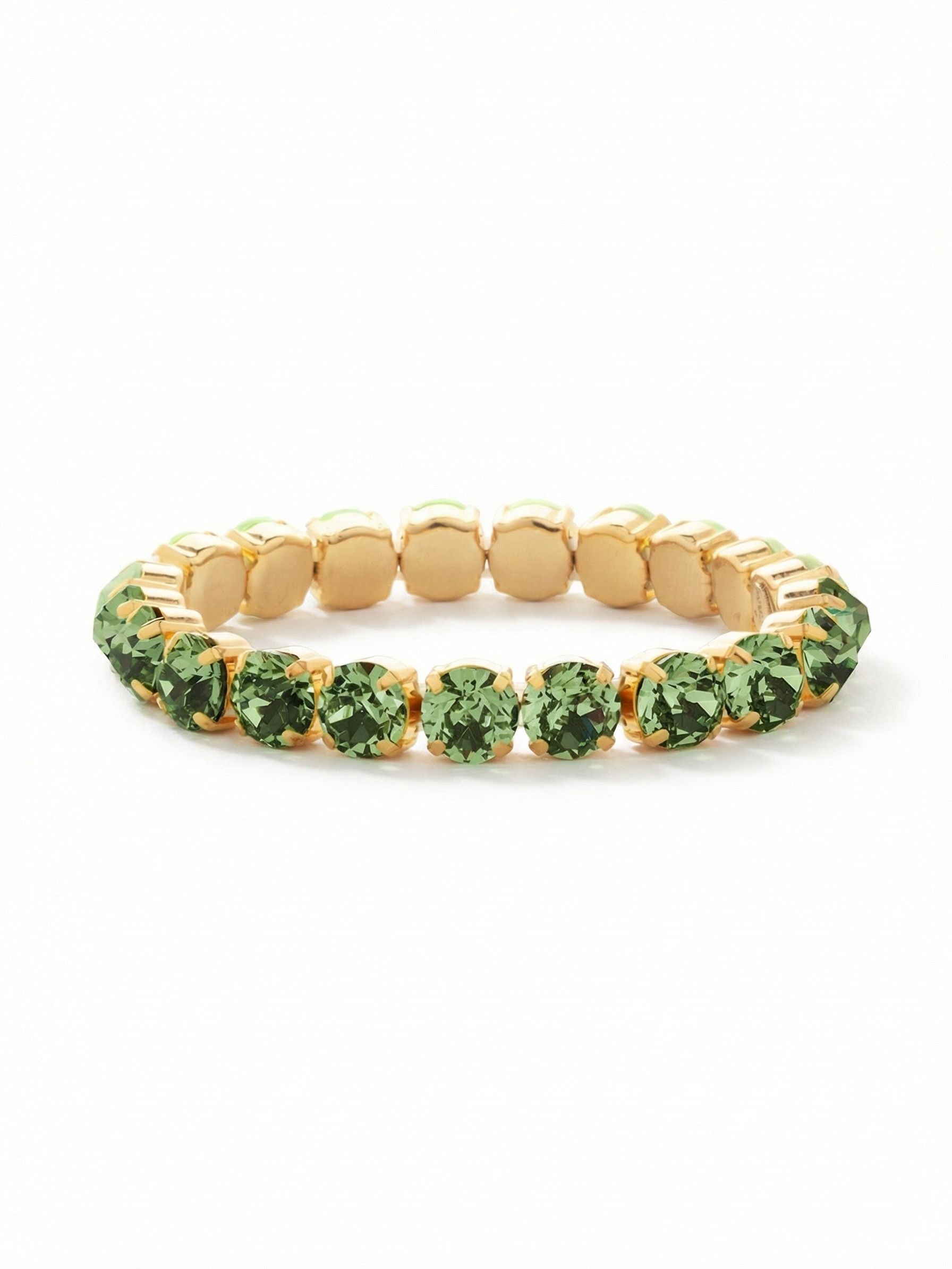 7 inch Sienna Stretch Bracelet - BFD50BGPER - <p>A modern take on a classic style, the Sienna Stretch Bracelet features a line of crystals on a sturdy jewelers' filament, stretching to fit most wrists comfortably, without the hassle of a clasp! (7 inches in diameter, fits average wrist sizes)</p>