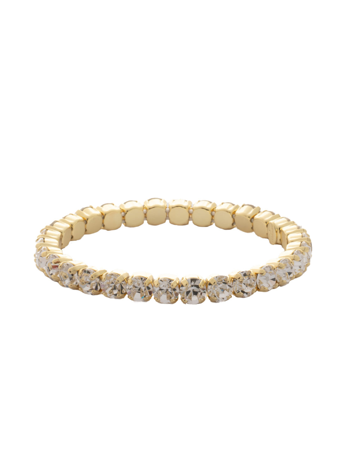 Mini Sienna Stretch Bracelet - BFD52BGCRY - <p>The Mini Sienna Stretch Bracelet is a mini take on a bestselling style! The Mini Sienna Stretch Bracelet features a line of small round crystals on a sturdy jewelers' filament, stretching to fit most wrists comfortably, without the hassle of a clasp! From Sorrelli's Crystal collection in our Bright Gold-tone finish.</p>