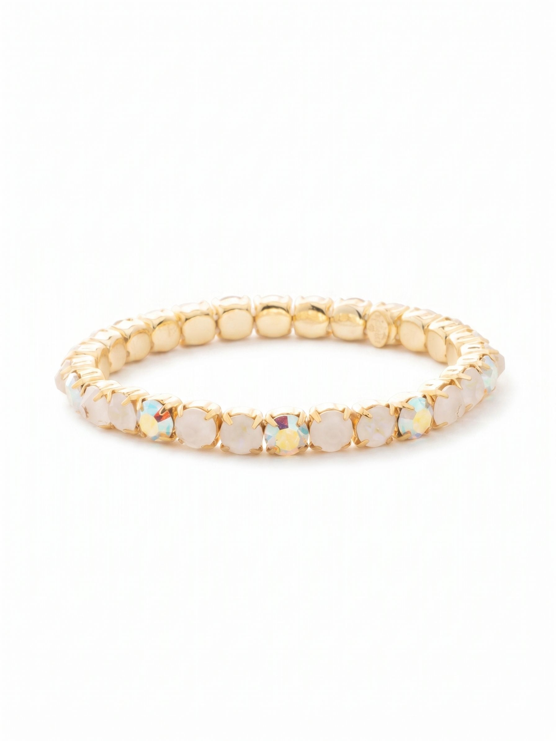 Mini Sienna Stretch Bracelet - BFD52BGICL - <p>The Mini Sienna Stretch Bracelet is a mini take on a bestselling style! The Mini Sienna Stretch Bracelet features a line of small round crystals on a sturdy jewelers' filament, stretching to fit most wrists comfortably, without the hassle of a clasp! From Sorrelli's Icicle collection in our Bright Gold-tone finish.</p>