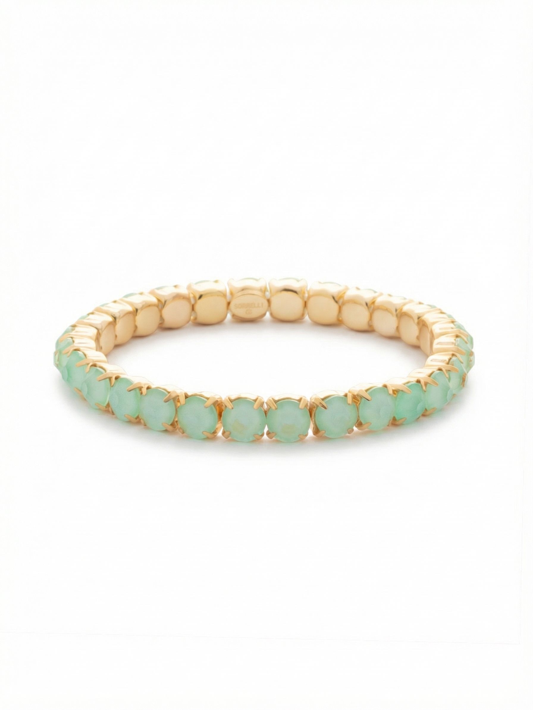 Mini Sienna Stretch Bracelet - BFD52BGMND - <p>The Mini Sienna Stretch Bracelet is a mini take on a bestselling style! The Mini Sienna Stretch Bracelet features a line of small round crystals on a sturdy jewelers' filament, stretching to fit most wrists comfortably, without the hassle of a clasp! From Sorrelli's Mint Delite collection in our Bright Gold-tone finish.</p>