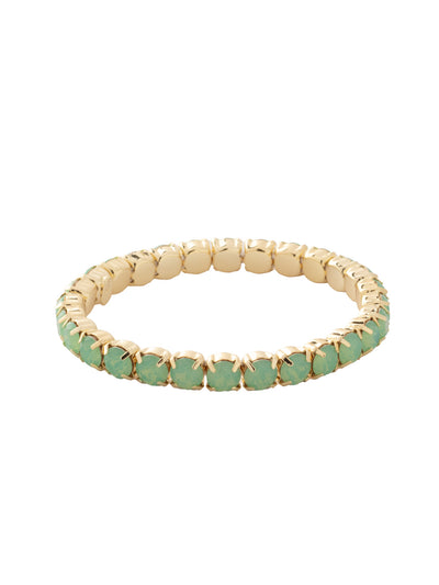 Mini Sienna Stretch Bracelet - BFD52BGPAC - <p>The Mini Sienna Stretch Bracelet is a mini take on a bestselling style! The Mini Sienna Stretch Bracelet features a line of small round crystals on a sturdy jewelers' filament, stretching to fit most wrists comfortably, without the hassle of a clasp! From Sorrelli's Pacific Opal collection in our Bright Gold-tone finish.</p>