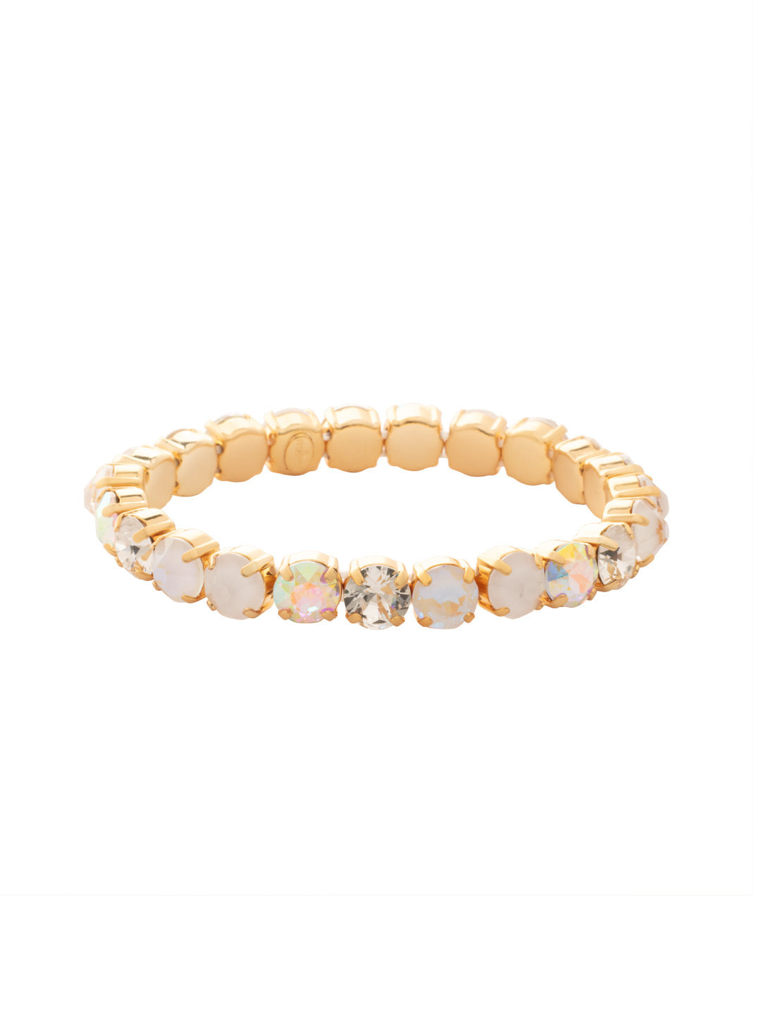 8 inch Sienna Stretch Bracelet - BFD60BGICL - <p>A modern take on a classic style, the Sienna Stretch Bracelet features a line of crystals on a sturdy jewelers' filament, stretching to fit most wrists comfortably, without the hassle of a clasp! (8 inches in diameter, fits larger wrist sizes)</p>