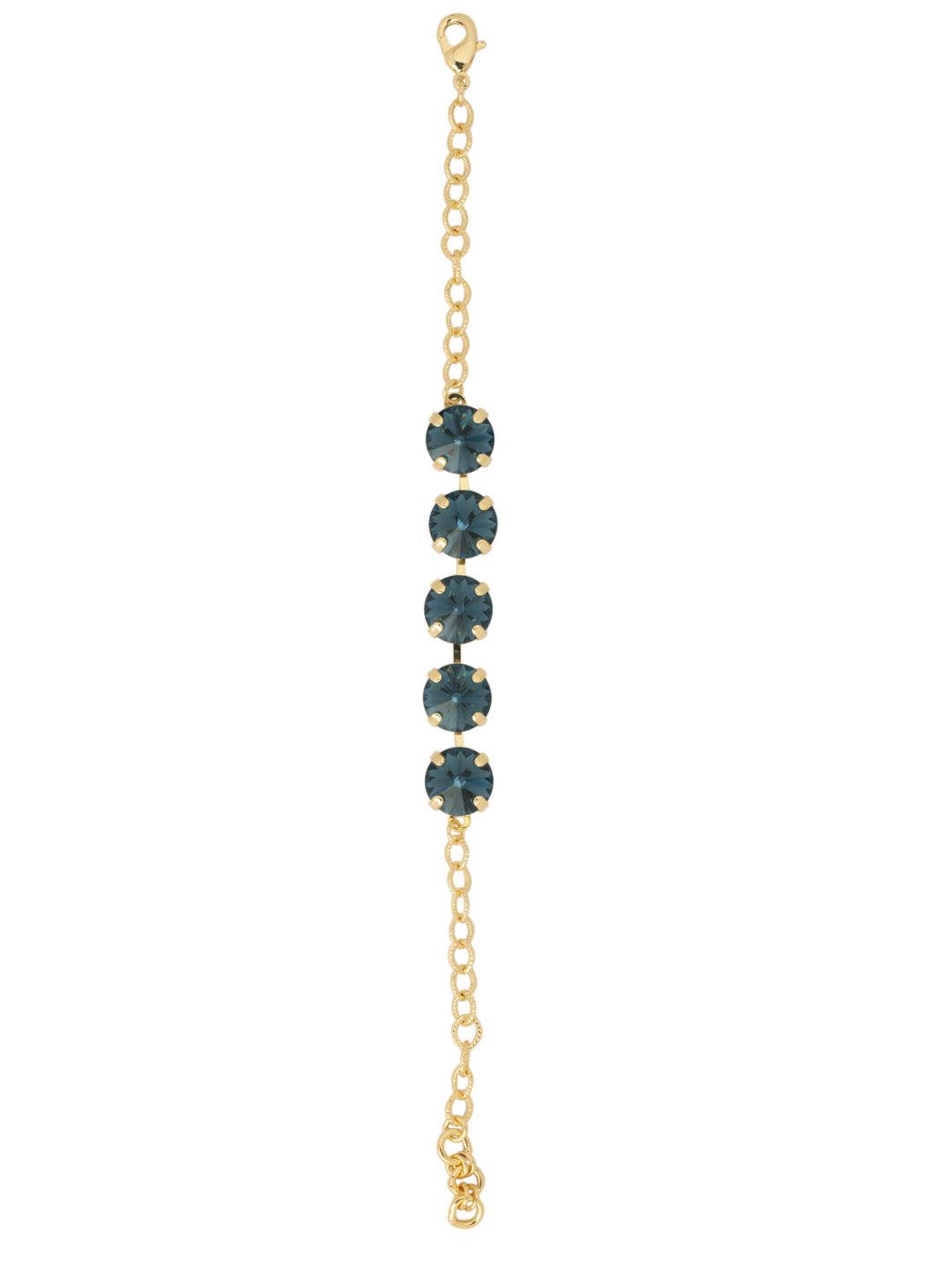 Mara Tennis Bracelet - BFD75BGMON - <p>The Mara Tennis Bracelet highlights radiant rivoli cut crystals on an adjustable chain, secured with a lobster claw clasp. From Sorrelli's Montana collection in our Bright Gold-tone finish.</p>