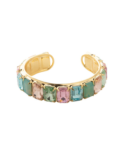 Julianna Emerald Cut Cuff Bracelet - BFD78BGCON - <p>The Julianna Emerald Cut Cuff Bracelet features a row of rectangle cut candy drop crystals around an adjustable cuff bracelet band. From Sorrelli's Confetti  collection in our Bright Gold-tone finish.</p>