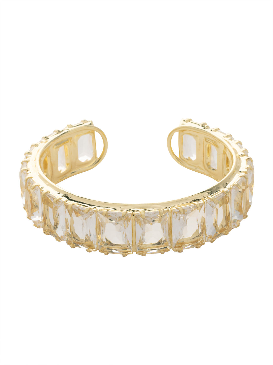 Julianna Emerald Cut Cuff Bracelet - BFD78BGCRY - <p>The Julianna Emerald Cut Cuff Bracelet features a row of rectangle cut candy drop crystals around an adjustable cuff bracelet band. From Sorrelli's Crystal collection in our Bright Gold-tone finish.</p>