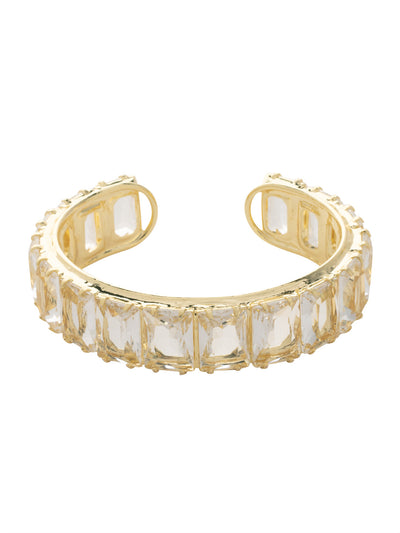 Julianna Emerald Cut Cuff Bracelet - BFD78BGCRY - <p>The Julianna Emerald Cut Cuff Bracelet features a row of rectangle cut candy drop crystals around an adjustable cuff bracelet band. From Sorrelli's Crystal collection in our Bright Gold-tone finish.</p>