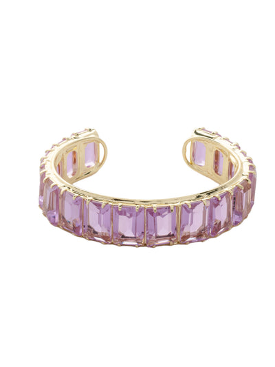 Julianna Emerald Cut Cuff Bracelet - BFD78BGHBR - <p>The Julianna Emerald Cut Cuff Bracelet features a row of rectangle cut candy drop crystals around an adjustable cuff bracelet band. From Sorrelli's Happy Birthday Redux collection in our Bright Gold-tone finish.</p>