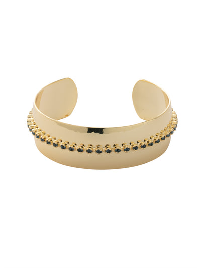 Embellished Cuff Bracelet - BFK3BGMON - <p>The Embellished Cuff Bracelet features a domed band cuff embellished with a line of clear crystals. From Sorrelli's Montana collection in our Bright Gold-tone finish.</p>