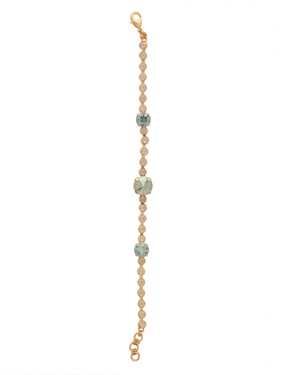 Hazel Tennis Bracelet - BFL9BGLBH - <p>The Hazel Tennis Bracelet features an adjustable rhinestone chain featuring accented round and rivoli cut crystals, secured with a lobster claw clasp. From Sorrelli's Laguna Beach collection in our Bright Gold-tone finish.</p>