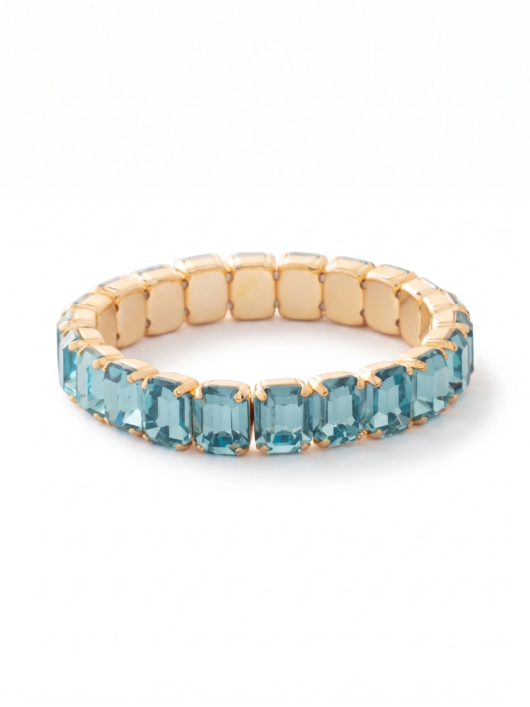 7 inch Octavia Stretch Bracelet - BFM30BGAQU - <p>The 7 inch Octavia Stretch Bracelet features a line of emerald cut crystals on a sturdy jewelers' filament, stretching to fit most wrists comfortably, without the hassle of a clasp! (7 inches, fits average wrist sizes)</p>