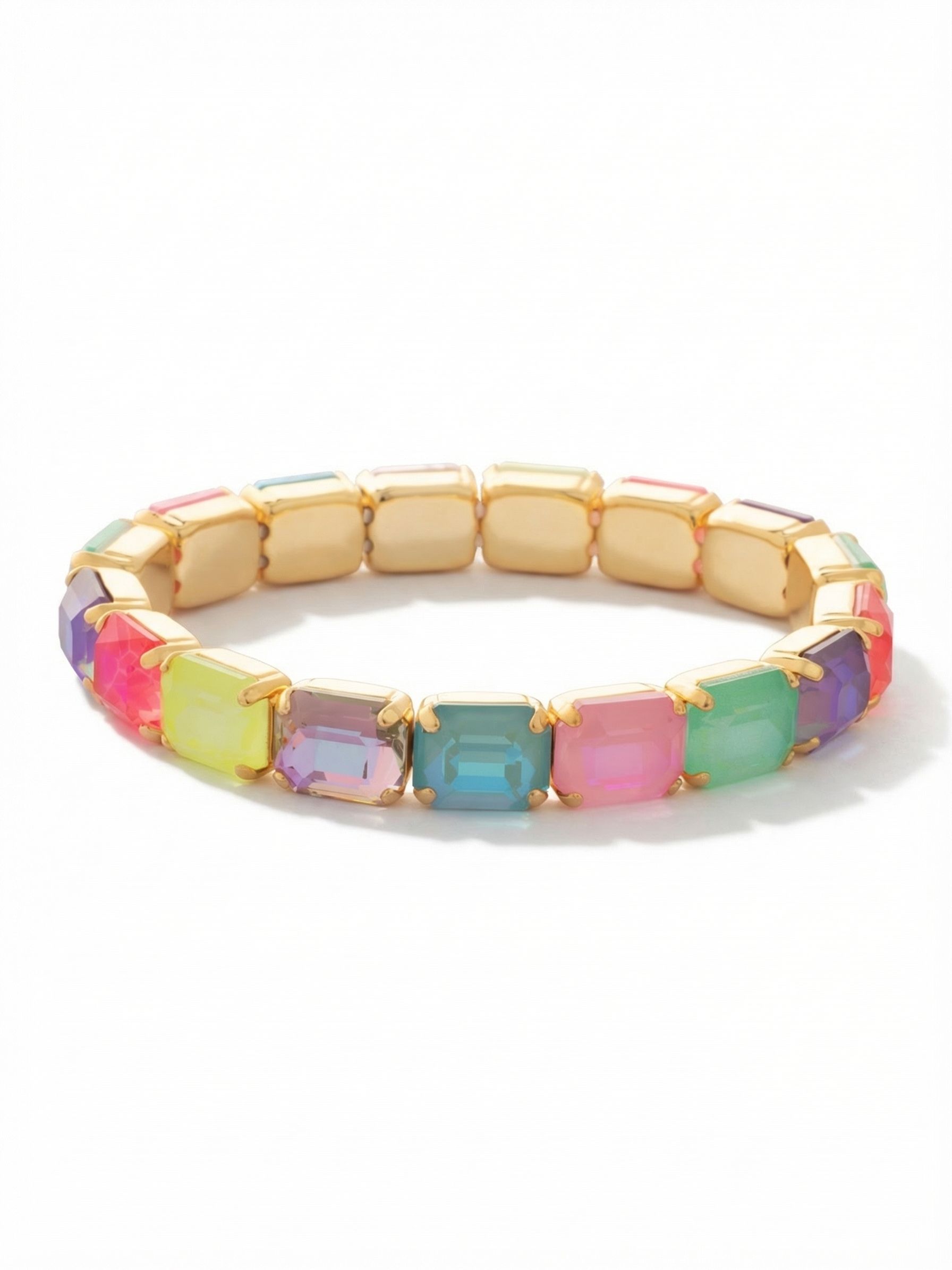 7 Inch Easton Emerald Cut Stretch Bracelet - BFS30BGCCA - <p>The 7 Inch Easton Emerald Cut Stretch Bracelet features horizontal emerald cut crystals on a sturdy jewelers' filament, stretching to fit most wrists comfortably, without the hassle of a clasp! (7 inches, fits the average wrist size)</p>