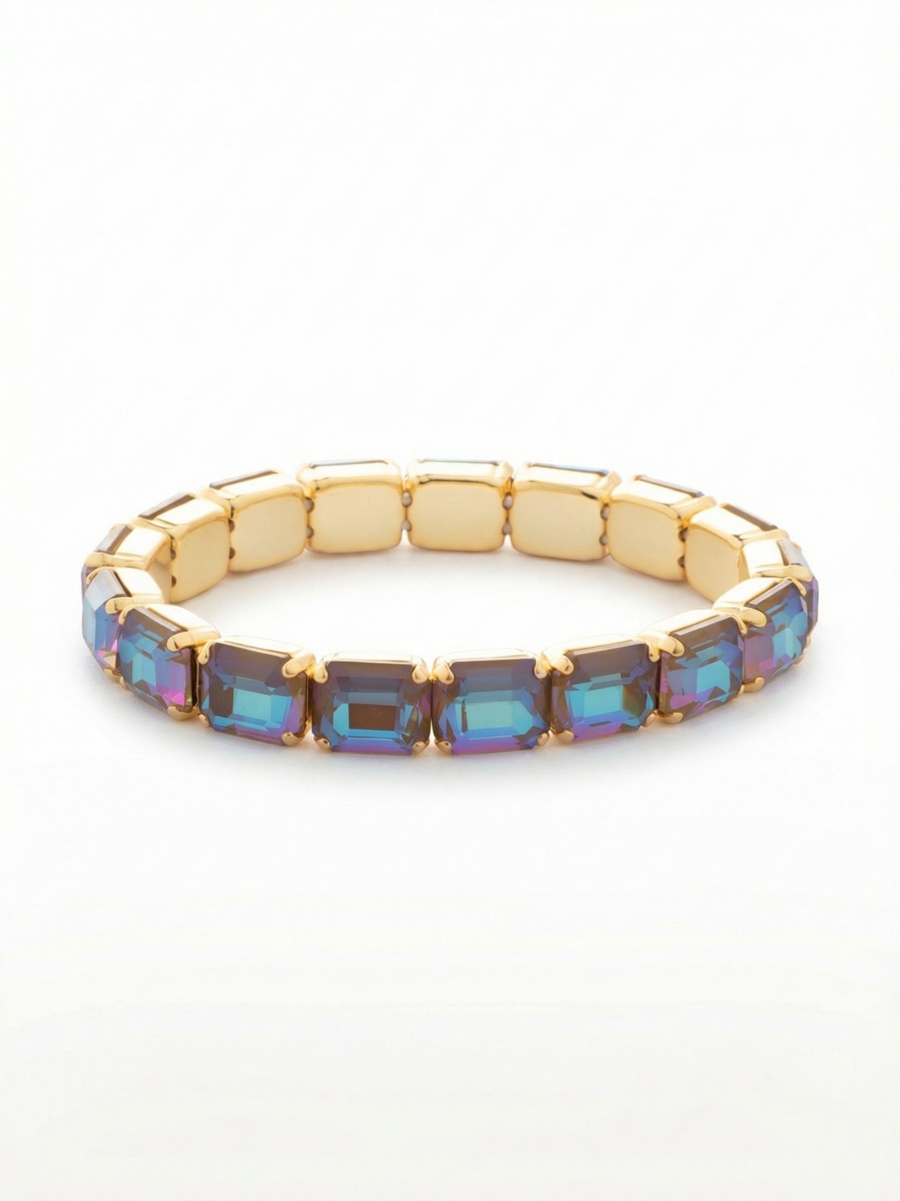 7 Inch Easton Emerald Cut Stretch Bracelet - BFS30BGCPD - <p>The 7 Inch Easton Emerald Cut Stretch Bracelet features horizontal emerald cut crystals on a sturdy jewelers' filament, stretching to fit most wrists comfortably, without the hassle of a clasp! (7 inches, fits the average wrist size)</p>