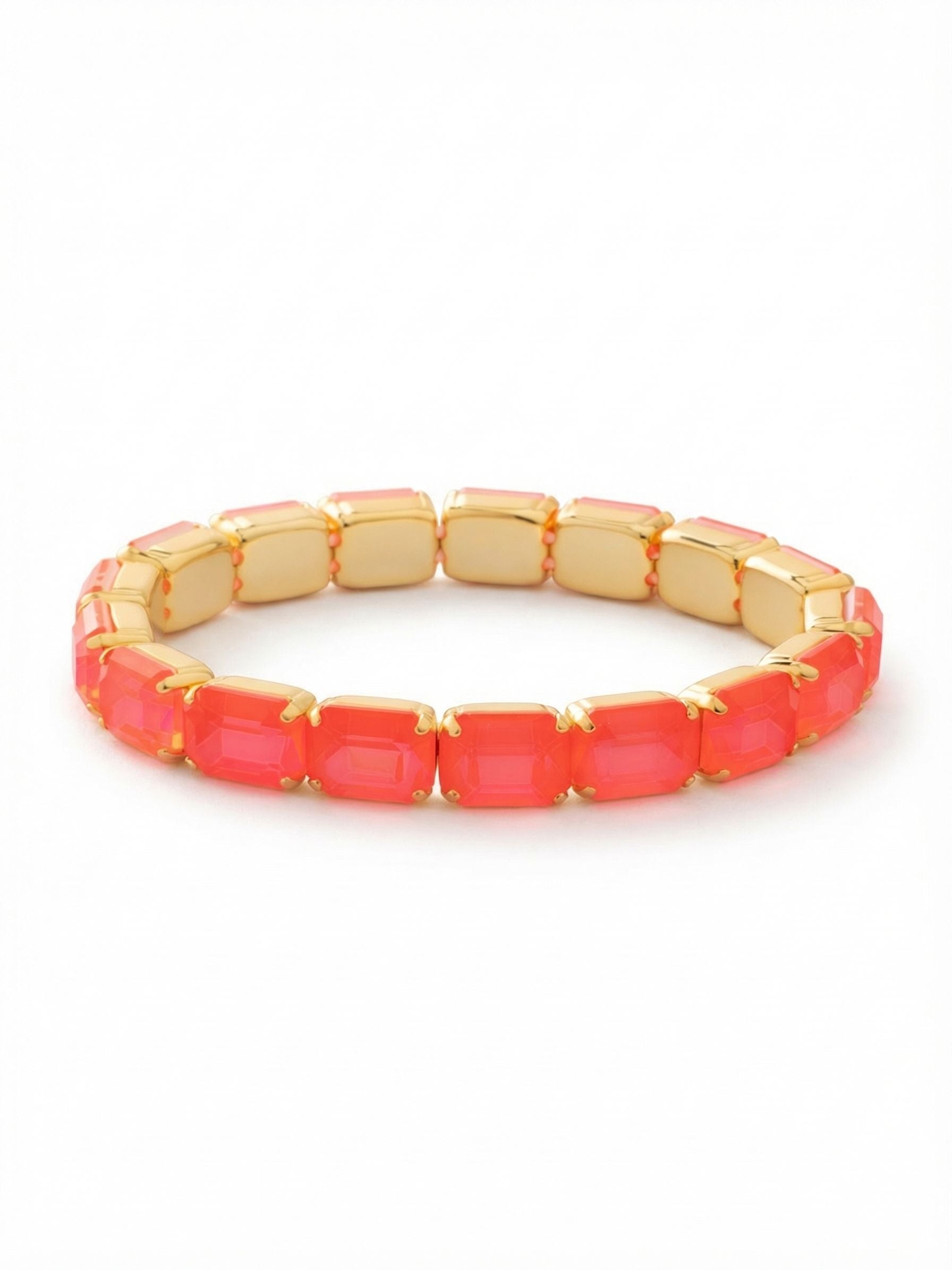 7 Inch Easton Emerald Cut Stretch Bracelet - BFS30BGELH - <p>The 7 Inch Easton Emerald Cut Stretch Bracelet features horizontal emerald cut crystals on a sturdy jewelers' filament, stretching to fit most wrists comfortably, without the hassle of a clasp! (7 inches, fits the average wrist size)</p>