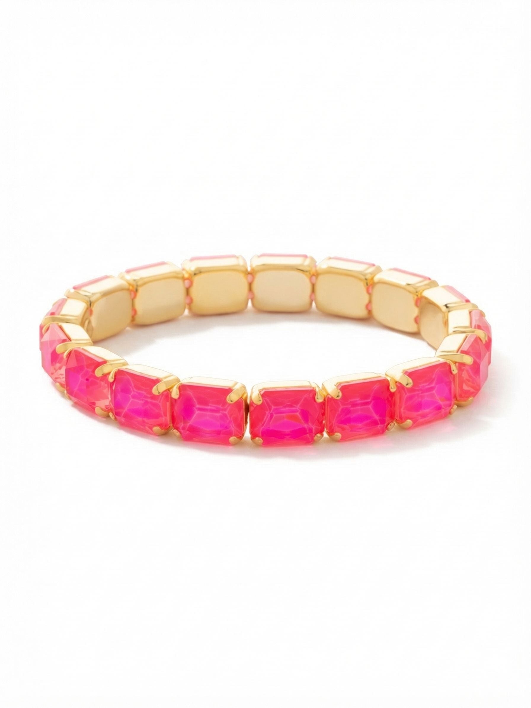 7 Inch Easton Emerald Cut Stretch Bracelet - BFS30BGETP - <p>The 7 Inch Easton Emerald Cut Stretch Bracelet features horizontal emerald cut crystals on a sturdy jewelers' filament, stretching to fit most wrists comfortably, without the hassle of a clasp! (7 inches, fits the average wrist size)</p>