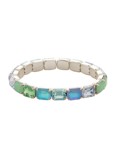 7 Inch Easton Emerald Cut Stretch Bracelet - BFS30PDOC - <p>The 7 Inch Easton Emerald Cut Stretch Bracelet features horizontal emerald cut crystals on a sturdy jewelers' filament, stretching to fit most wrists comfortably, without the hassle of a clasp! (7 inches, fits the average wrist size) From Sorrelli's Ocean collection in our Palladium finish.</p>