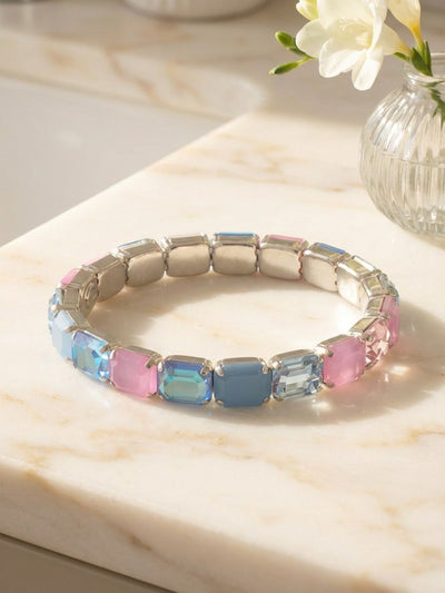 8 Inch Easton Emerald Cut Stretch Bracelet - BFS33PDPBZ