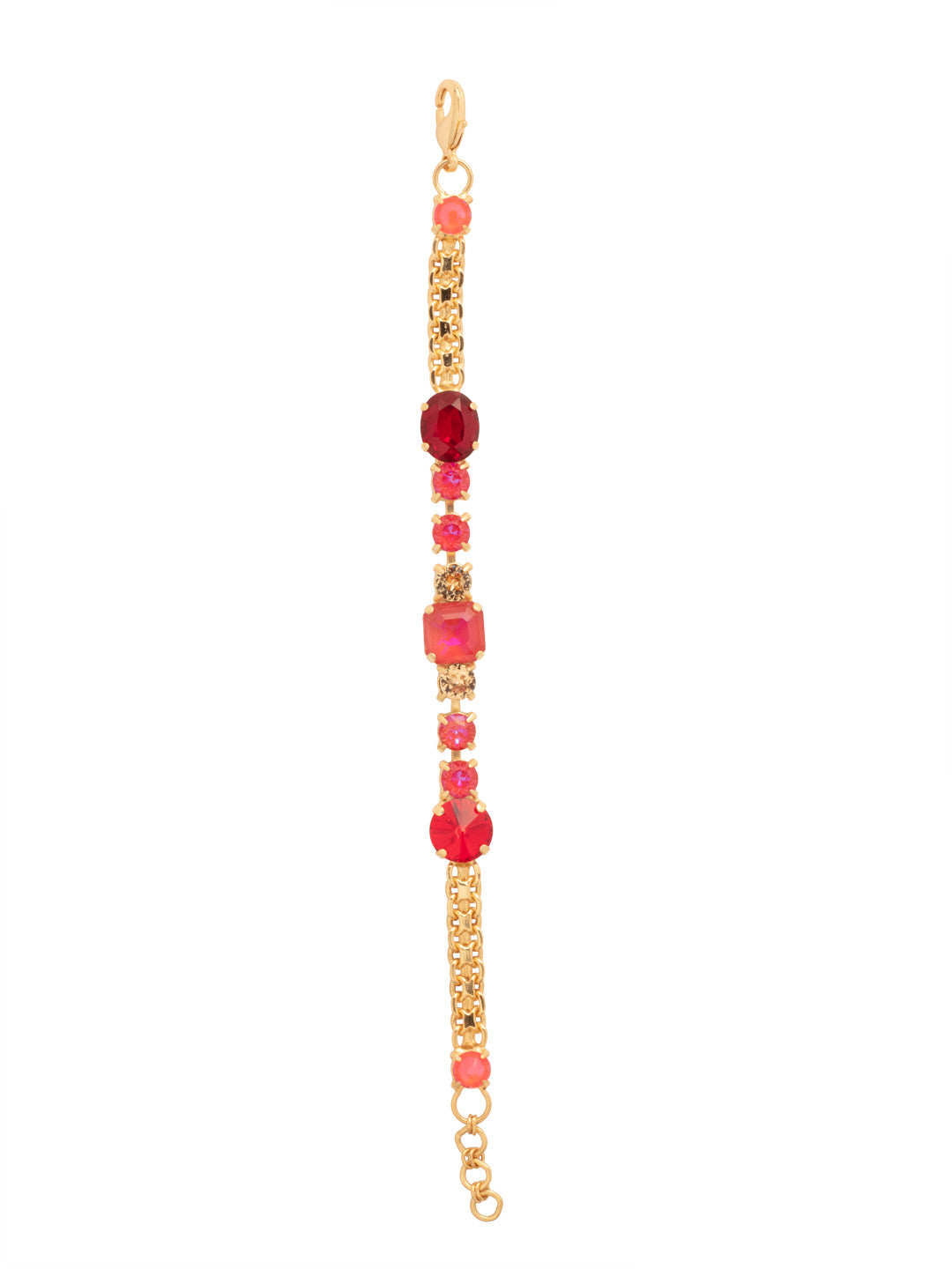 Bevy Tennis Bracelet - BFT2BGRCP - <p>Add elegance to your look with the Bevy Tennis Bracelet, featuring a thick Kettle chain adorned with assorted crystals for a chic, polished effect. This adjustable bracelet is secured with a lobster claw clasp for comfortable wear. From Sorrelli's Red Carpet collection in our Bright Gold-tone finish.</p>