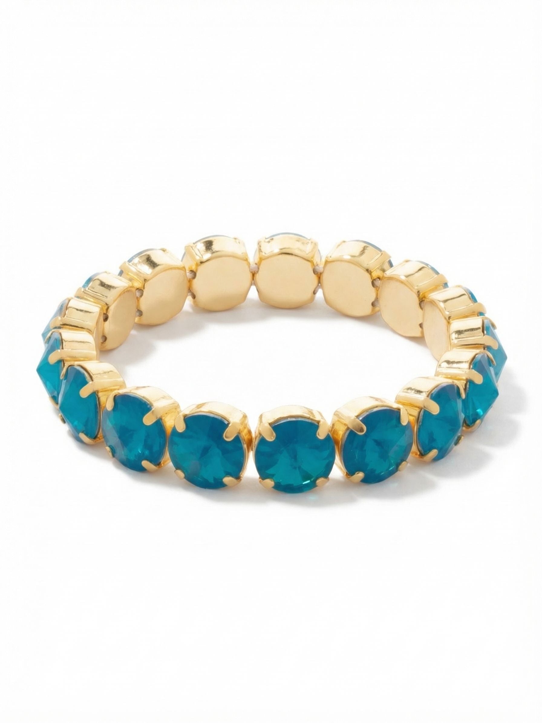 London Stretch Bracelet - BFY8BGCBO - <p>The London Stretch Bracelet features a line of rivoli round-cut crystals on a sturdy jewelers' filament, stretching to fit most wrists comfortably, without the hassle of a clasp! (7 inches in diameter, fits average wrist sizes)</p>