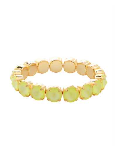 London Stretch Bracelet - BFY8BGELY - <p>The London Stretch Bracelet features a line of rivoli round-cut crystals on a sturdy jewelers' filament, stretching to fit most wrists comfortably, without the hassle of a clasp! (7 inches in diameter, fits average wrist sizes) From Sorrelli's Electric Yellow collection in our Bright Gold-tone finish.</p>