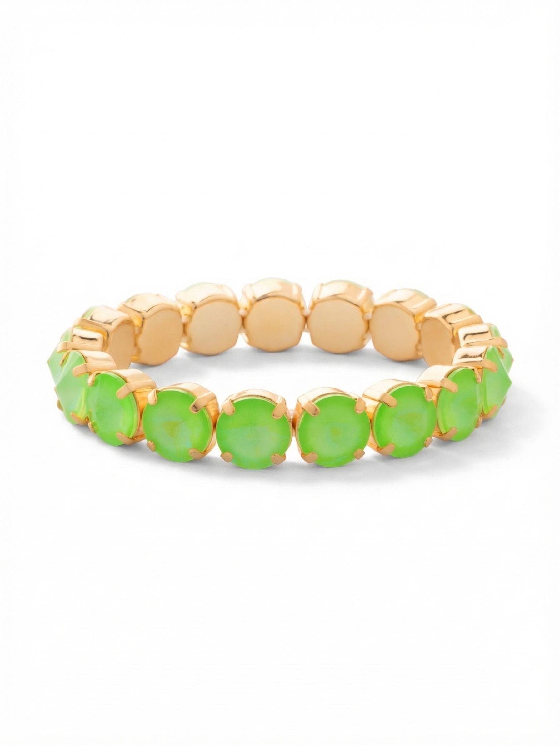 London Stretch Bracelet - BFY8BGETG - <p>The London Stretch Bracelet features a line of rivoli round-cut crystals on a sturdy jewelers' filament, stretching to fit most wrists comfortably, without the hassle of a clasp! (7 inches in diameter, fits average wrist sizes)</p>