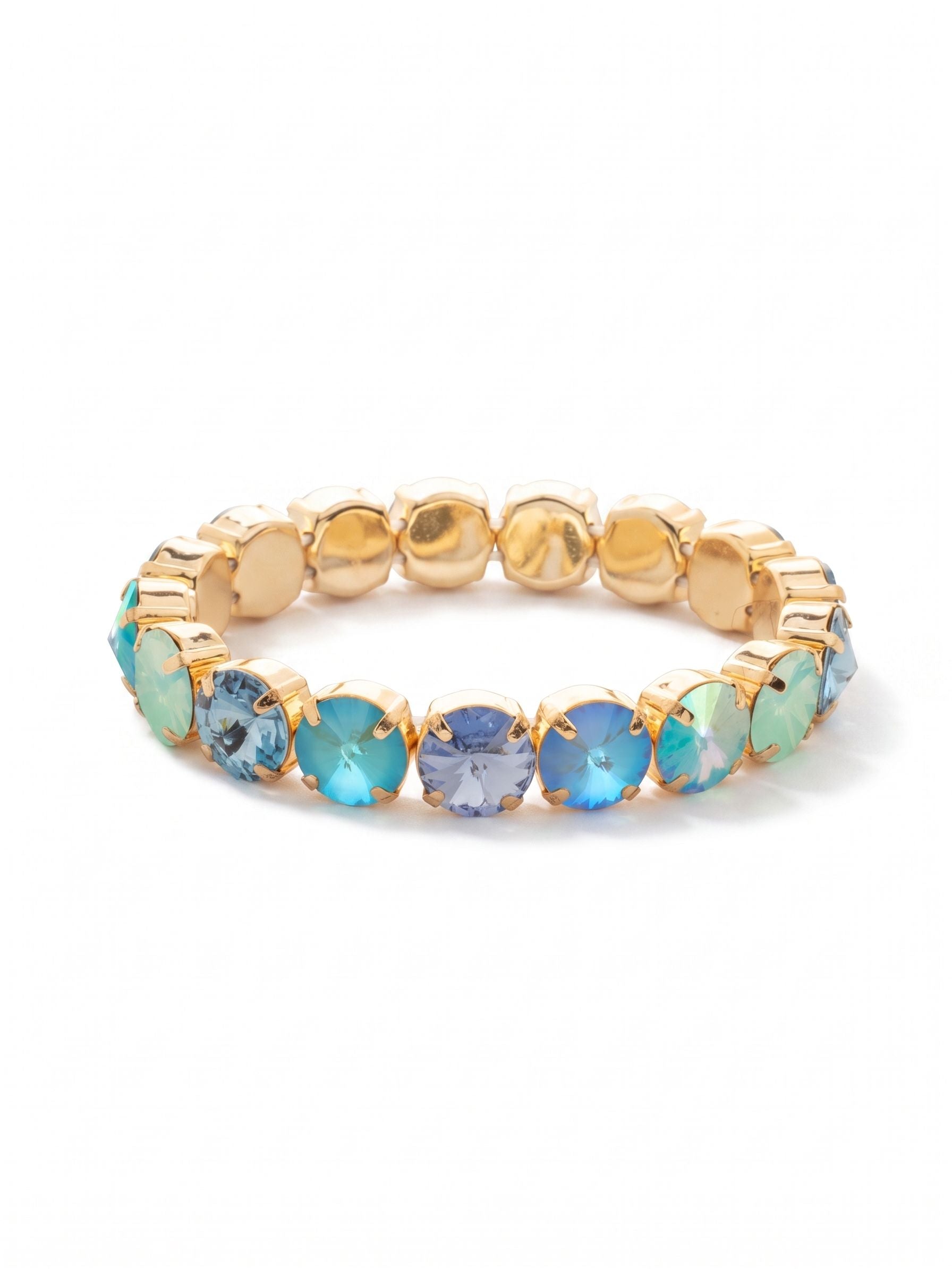 London Stretch Bracelet - BFY8BGOC - <p>The London Stretch Bracelet features a line of rivoli round-cut crystals on a sturdy jewelers' filament, stretching to fit most wrists comfortably, without the hassle of a clasp! (7 inches in diameter, fits average wrist sizes)</p>