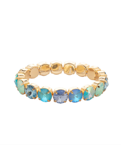 London Stretch Bracelet - BFY8BGOC - <p>The London Stretch Bracelet features a line of rivoli round-cut crystals on a sturdy jewelers' filament, stretching to fit most wrists comfortably, without the hassle of a clasp! (7 inches in diameter, fits average wrist sizes) From Sorrelli's Ocean collection in our Bright Gold-tone finish.</p>