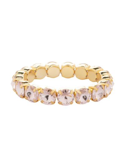 London Stretch Bracelet - BFY8BGSIL - <p>The London Stretch Bracelet features a line of rivoli round-cut crystals on a sturdy jewelers' filament, stretching to fit most wrists comfortably, without the hassle of a clasp! (7 inches in diameter, fits average wrist sizes) From Sorrelli's Silk collection in our Bright Gold-tone finish.</p>