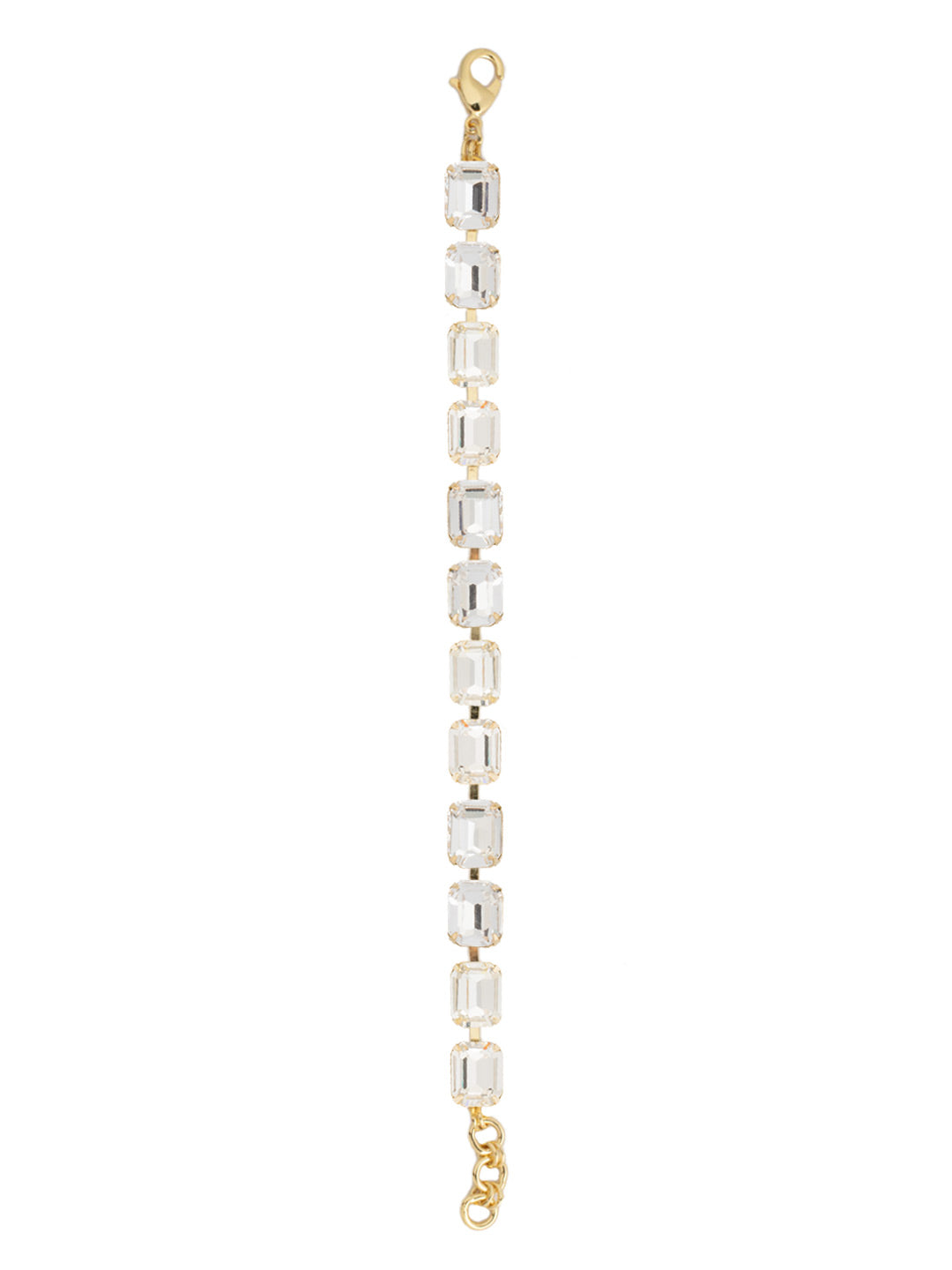 Octavia Repeating Tennis Bracelet - BFZ6BGCRY - <p>The Octavia Tennis Bracelet features a full line of emerald-cut crystals with an extension chain, secured with a lobster claw clasp. From Sorrelli's Crystal collection in our Bright Gold-tone finish.</p>
