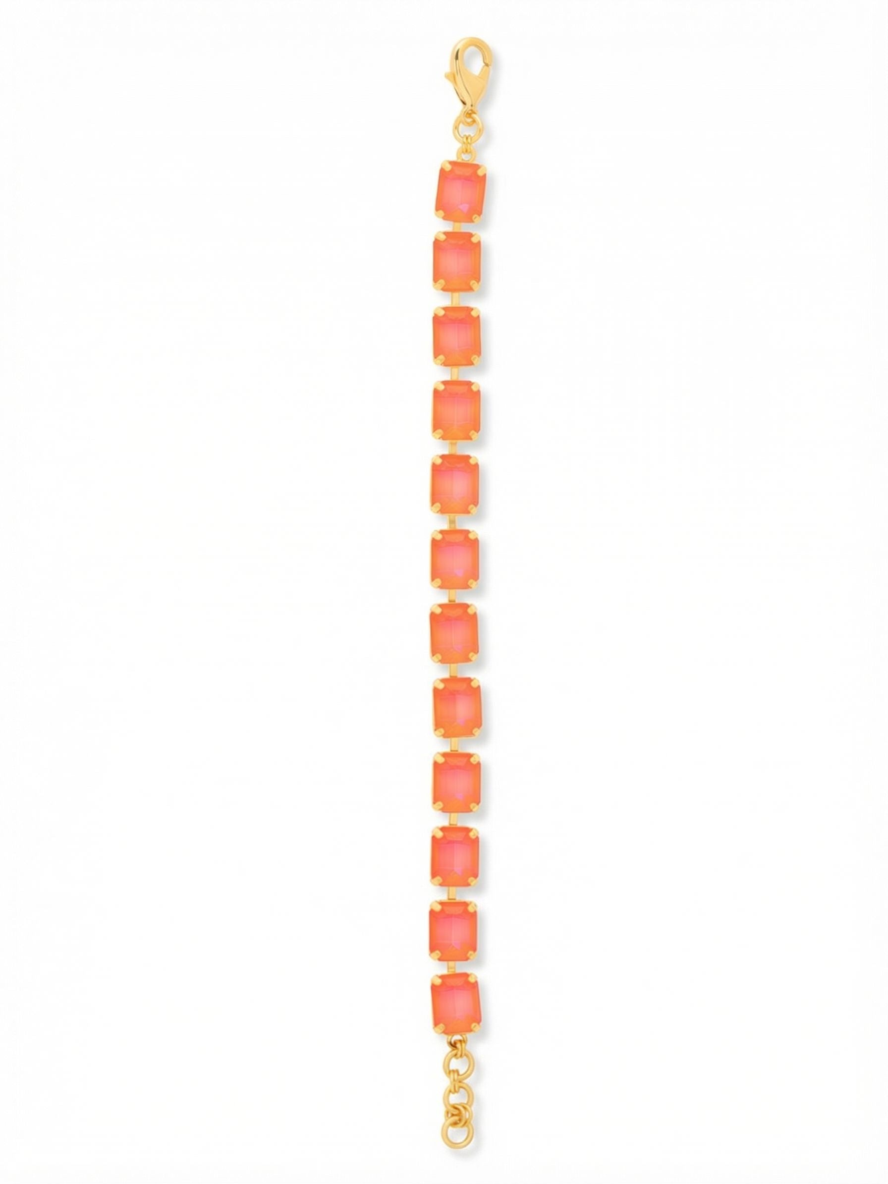 Octavia Repeating Tennis Bracelet - BFZ6BGELH - <p>The Octavia Tennis Bracelet features a full line of emerald-cut crystals with an extension chain, secured with a lobster claw clasp. From Sorrelli's Electric Hyacinth collection in our Bright Gold-tone finish.</p>
