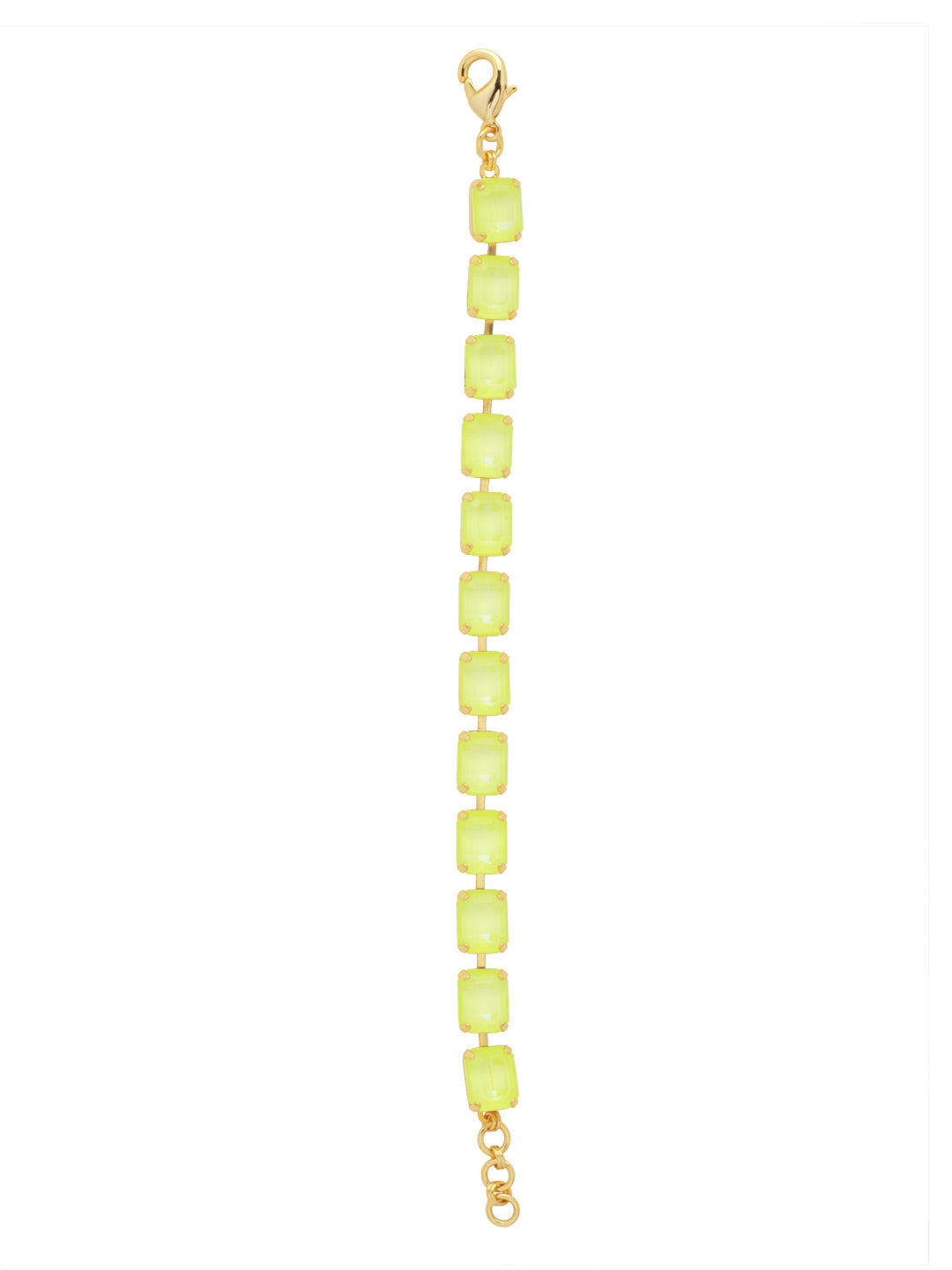 Octavia Repeating Tennis Bracelet - BFZ6BGELY - <p>The Octavia Tennis Bracelet features a full line of emerald-cut crystals with an extension chain, secured with a lobster claw clasp. From Sorrelli's Electric Yellow collection in our Bright Gold-tone finish.</p>