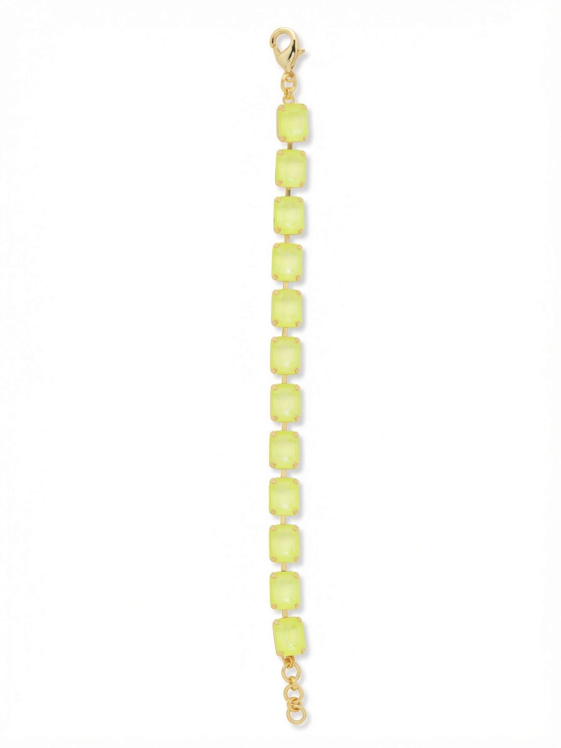 Octavia Repeating Tennis Bracelet - BFZ6BGELY - <p>The Octavia Tennis Bracelet features a full line of emerald-cut crystals with an extension chain, secured with a lobster claw clasp.</p>
